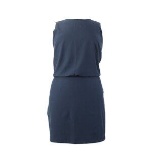 Banana Republic Dress $90 Sz 14 Navy Blue Sleeveless Polyester Spandex Dress